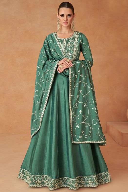 Geen Silk Anarkali Kameez 