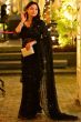 Black Sequins Heavy Net Saree