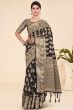 Black Saree in Pure Viscose
