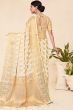 White Saree in Pure Viscose