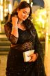 Black Sequins Heavy Net Saree