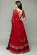 Cherry Red Heavy Sequins Georgette Lehenga