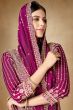 Magenta Zari Work Chinon Sharara Suit Set