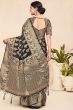 Black Saree in Pure Viscose