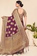 Fushia Saree in Pure Viscose