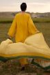 Yellow Meenakari Silk Woven Suit set