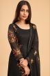 Black Georgette Embroidered suit set