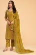 Yellow Georgette Embroidered suit set