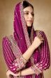 Magenta Zari Work Chinon Sharara Suit Set