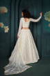 Off White Embroidered Georgette Lehenga