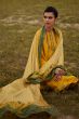 Yellow Meenakari Silk Woven Suit set