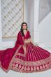 Magenta Pink Embroidered Silk Lehenga