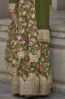 Heena Green Multi Print Silk Embroidered Sharara Suit