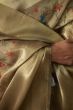 Greenish Gold Banarasi Tissue Jacquard Saree