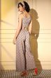 Beige Printed Crepe Co-ord Set