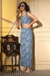Blue Printed Crepe Co-ord Set