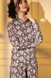 Light Brown Printed Crepe Co-ord Set