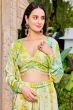 Light Green Printed Georgette Co-ord Set