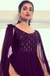 Purple Georgette Indowestern Gown