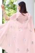 Pink Georgette Embroidered Co-ord Set