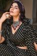 Black Printed Georgette Lehenga Set With Shoulder Dupatta