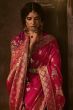 Coral Red Silk Light Weight Saree