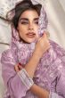 Pastel Purple Silk Pakistani Suit