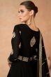 Black Sequence Embroidered Georgette Anarkali Suit