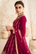 Red Embroidered Silk Punjabi Suit