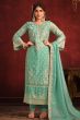 Sea Green Viscose Salwar Kameez