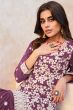 Light Purple Embroidered Georgette Gharara Suit