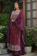 Purple Bandhani Print Georgette Sharara suit
