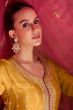 Yellow and Pink Chinnon Sharara Set