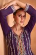 Violet Chinnon Embroidered Suit Set