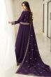 Violet Silk Anarkali Suit