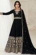 Black Silk Anarkali Suit