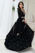Black Silk Anarkali Suit