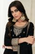 Black Silk Anarkali Suit