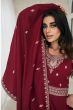 Maroon Silk Anarkali Suit