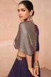 Purple Georgette Embroidered Palazzo Set