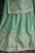 Pastel Green Chinnon Long Choli Lehenga