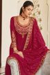 Dark Pink Shantoon Embroidered Kurta Set