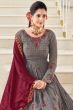Grey Sharara Style Georgette Salwar Suit