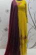 Yellow Sharara Style Georgette Salwar Suit