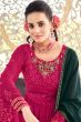 Rani Pink Sharara Style Georgette Salwar Suit