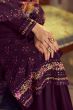 Purple Georgette Embroidered Pant Suit