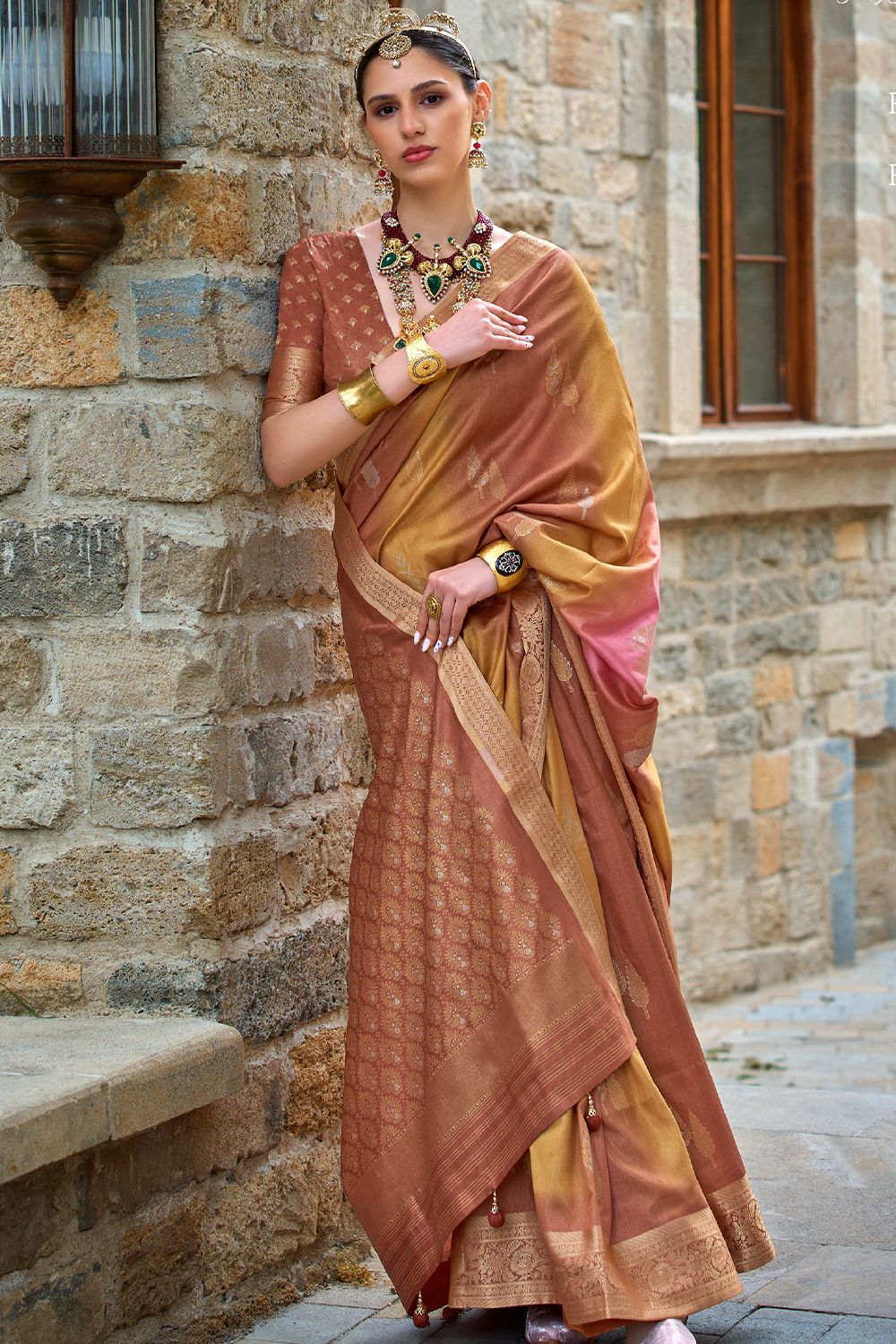 Honey Brown Soft Silk Saree 