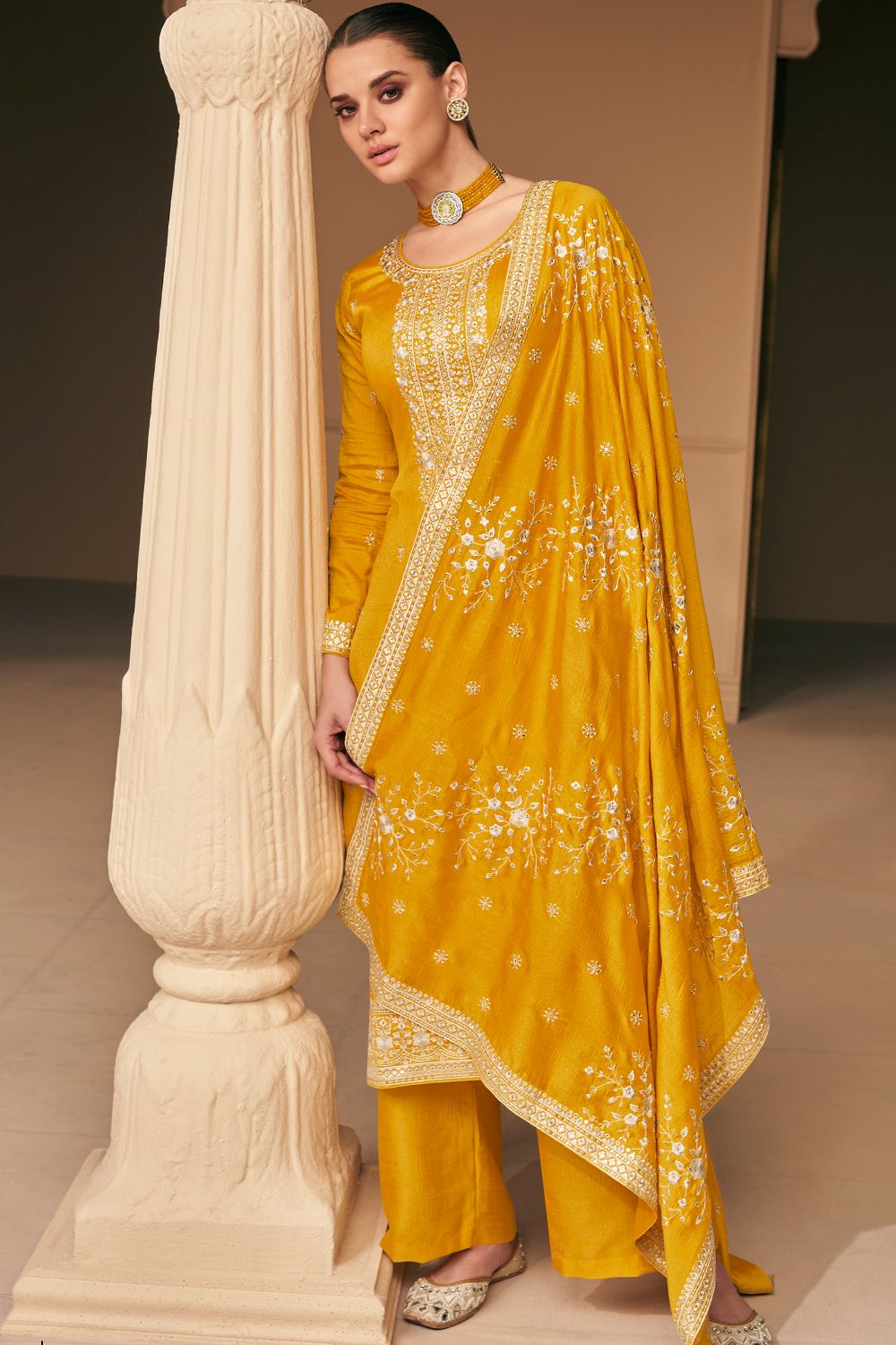 Sunflower Yellow Designer Salwar Suit
