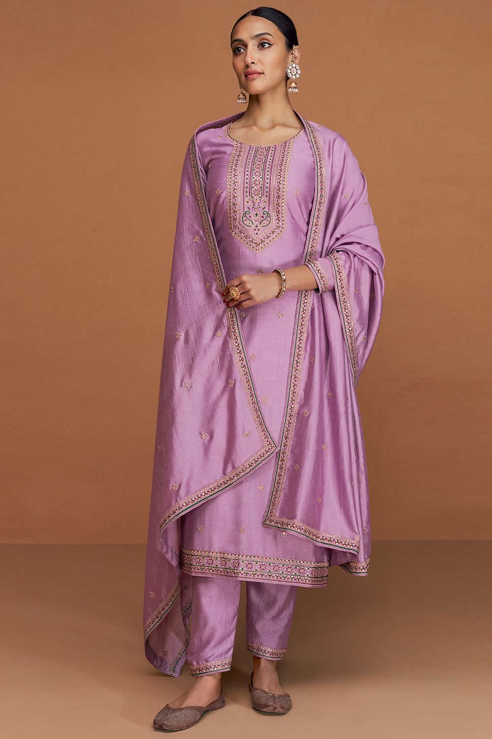 Lavender Silk Trouser Suit